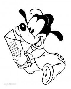 Goofy Baby Coloring Pages