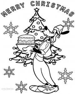 Goofy Christmas Coloring Pages