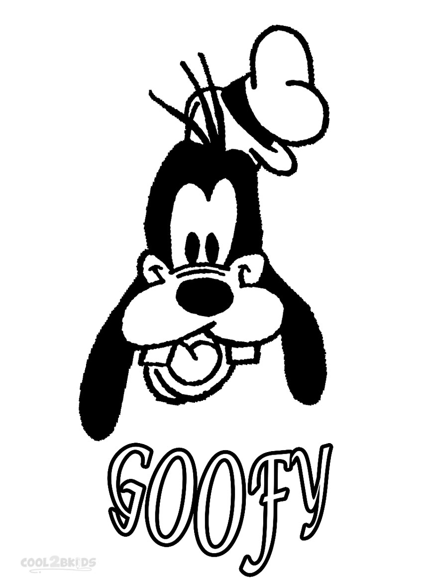 Printable Goofy Coloring Pages For Kids