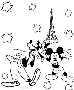 Goofy and Mickey Mouse Coloring Pages