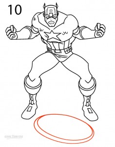 How to Draw Captain America Step 10