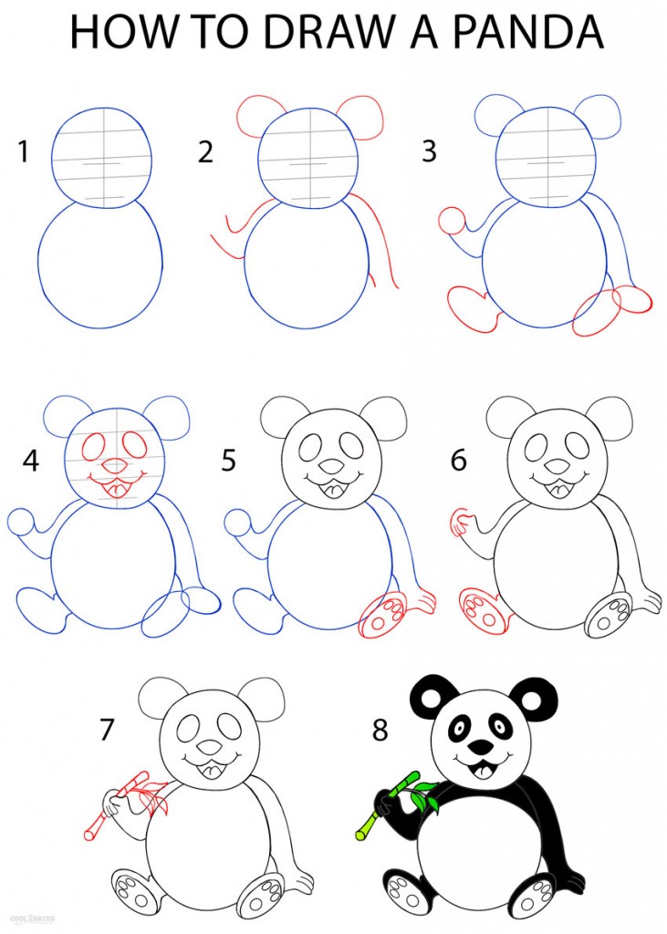 How To Draw A Panda Step By Step Pictures