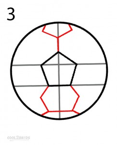 How to Draw a Soccer Ball Step 3