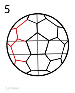 How to Draw a Soccer Ball Step 5