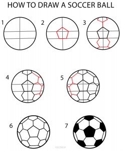 How to Draw a Soccer Ball Step by Step