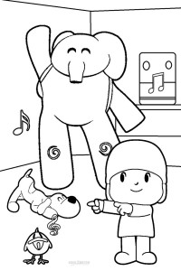 Pocoyo Party Coloring Pages