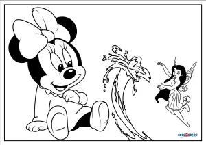 mickey mouse and minnie mouse baby drawings