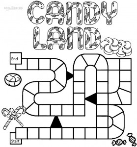 Candyland Board Coloring Pages