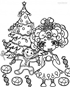 Candyland Christmas Coloring Pages