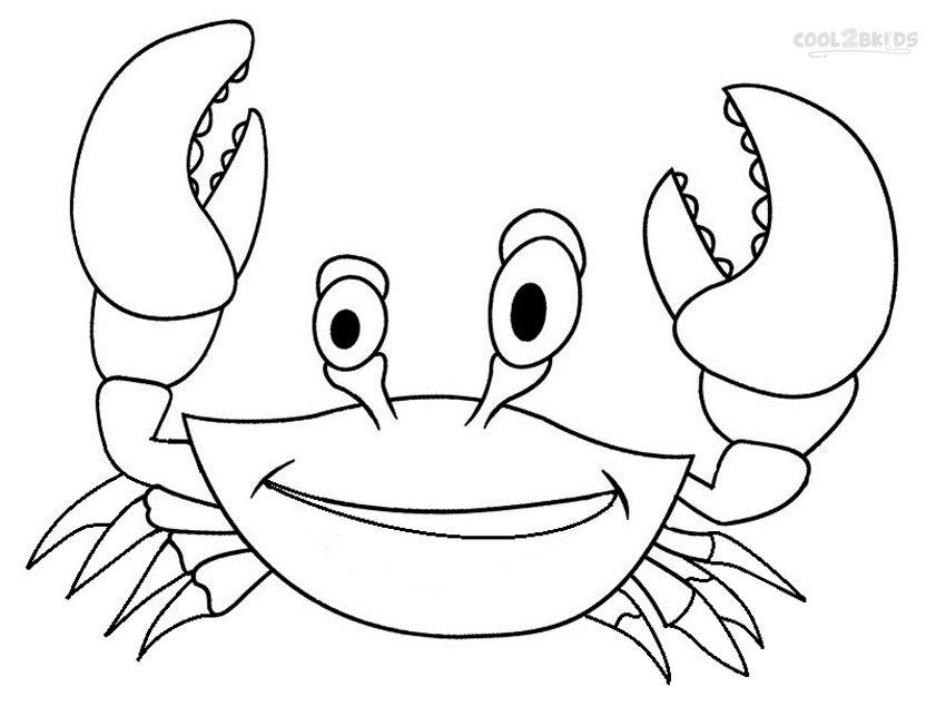 Printable Crab Coloring Pages For Kids