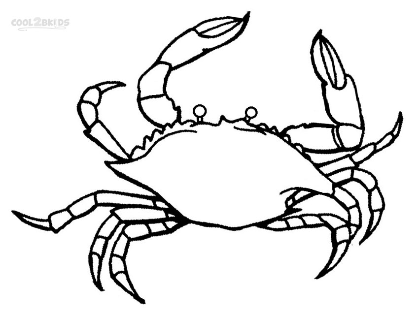 Printable Crab Coloring Pages For Kids