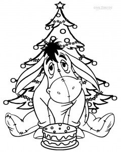 Eeyore Christmas Coloring Pages