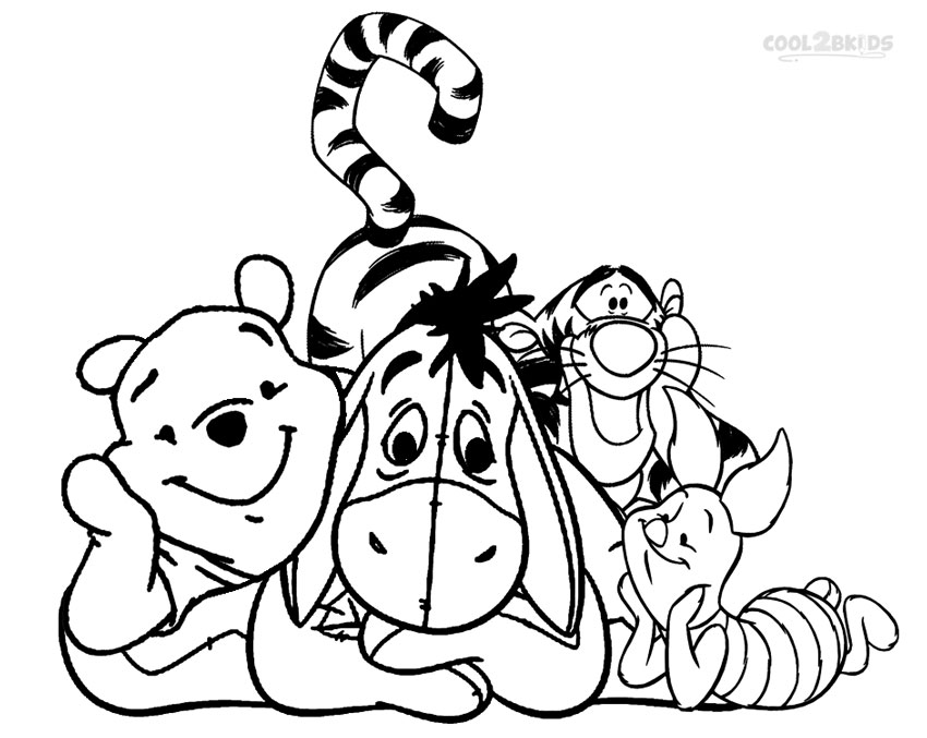  Pooh Bear And Friend Coloring Pages Printable 6