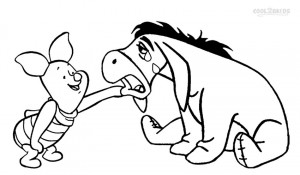 Eeyore and Piglet Coloring Pages