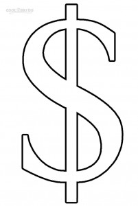 Money Sign Coloring Pages