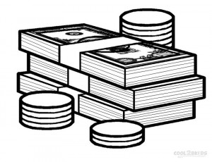 Play Money Coloring Pages