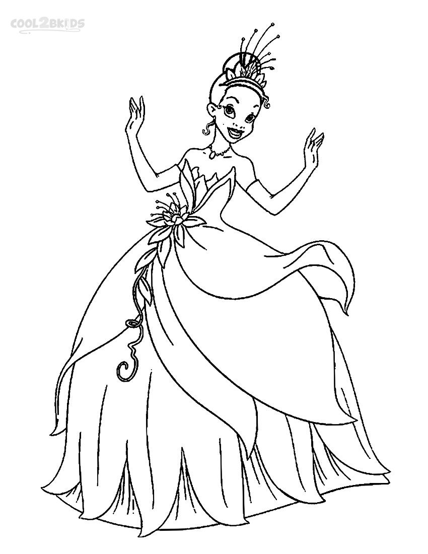 Printable Princess Tiana Coloring Pages For Kids
