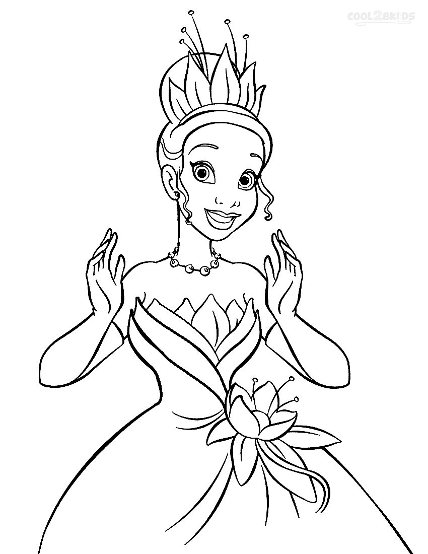 Printable Princess Tiana Coloring Pages For Kids