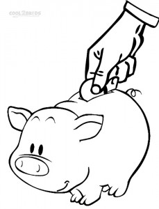 Saving Money Coloring Pages