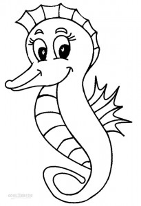 Baby Seahorse Coloring Pages