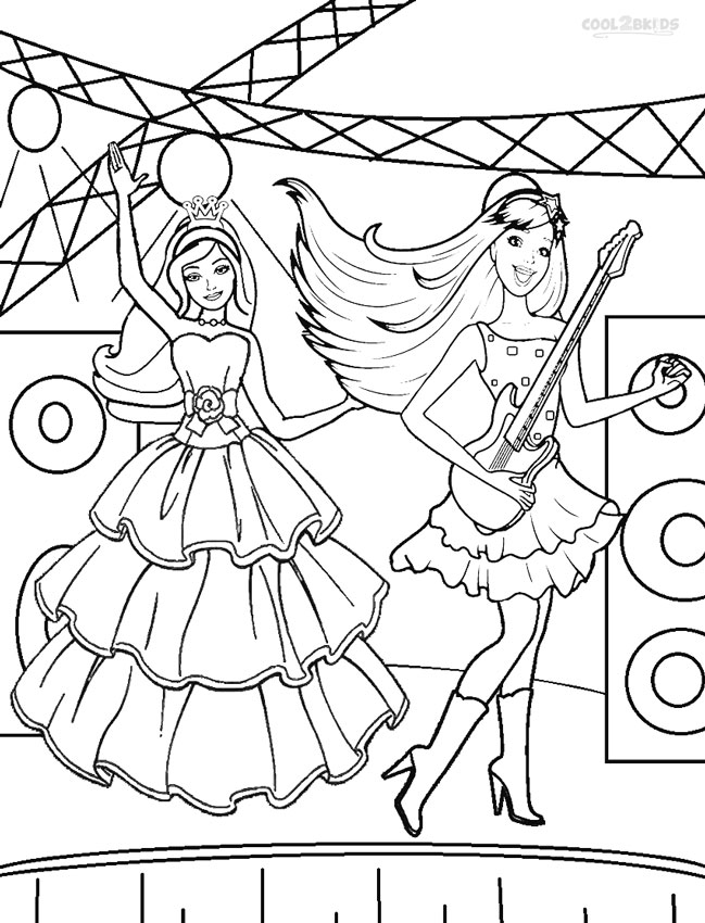 barbie princess coloring pages games