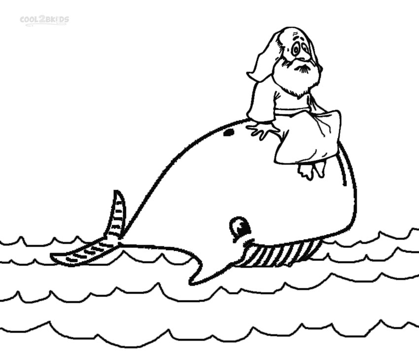 Printable Jonah and the Whale Coloring Pages For Kids