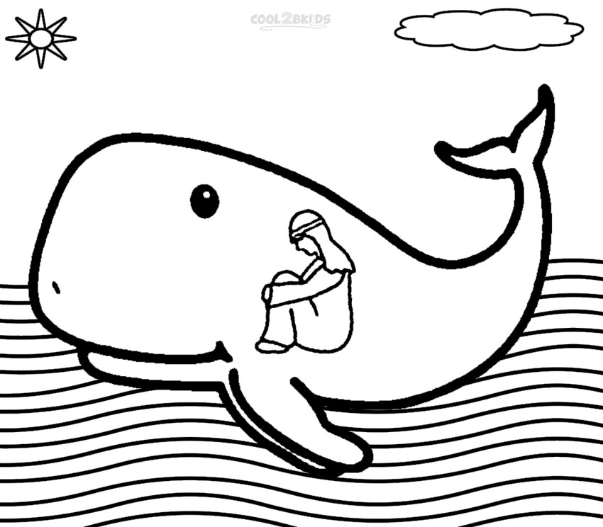 Printable Jonah and the Whale Coloring Pages For Kids