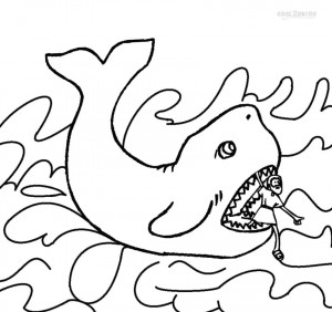 Jonah and the Whale Coloring Page