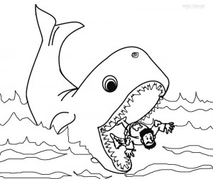 Jonah and the Whale Coloring Pages Printable