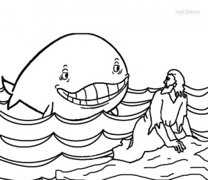 Jonah and the Whale Coloring Pages for Preschoolers