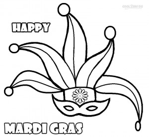 Mardi Gras Hat Coloring Pages