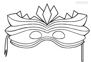 Mardi Gras Mask Coloring Pages