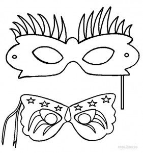 Mardi Gras Mask Coloring Pages for Kids