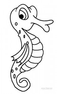 Printable Seahorse Coloring Pages