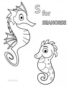 Seahorse Coloring Page