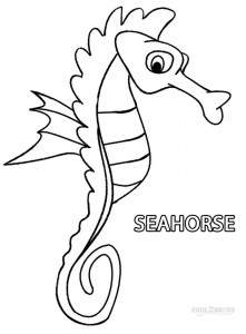 Seahorse Coloring Pages Free