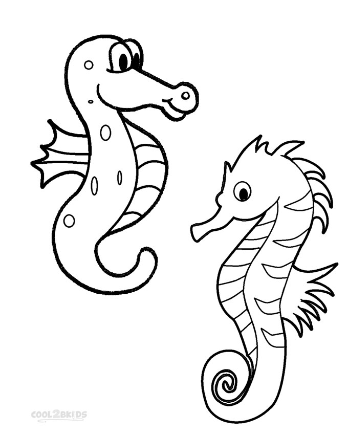 Download Printable Seahorse Coloring Pages For Kids