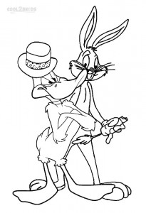 Bugs Bunny and Daffy Duck Coloring Pages