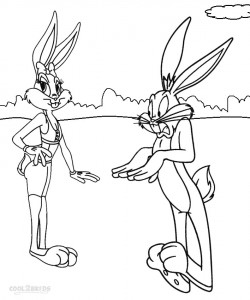 Bugs Bunny and Lola Coloring Pages