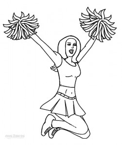 printable cheerleading coloring pages for kids