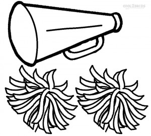 Cheerleading Megaphone Coloring Pages