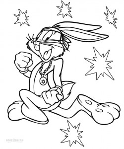 Gangster Bugs Bunny Coloring Pages