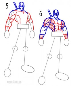 How to Draw Deadpool Step 3