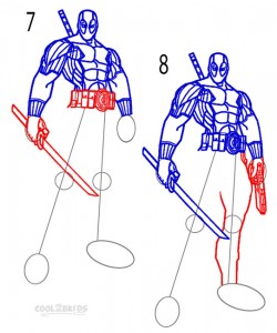 How to Draw Deadpool Step 4