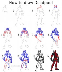 How to Draw Deadpool Step by Step