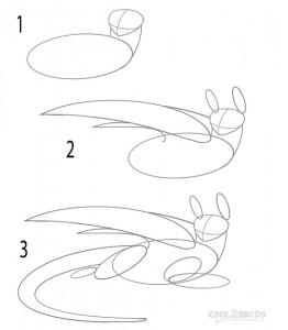 How to Draw Toothless Step 1