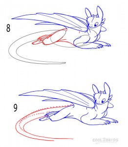 How to Draw Toothless Step 4