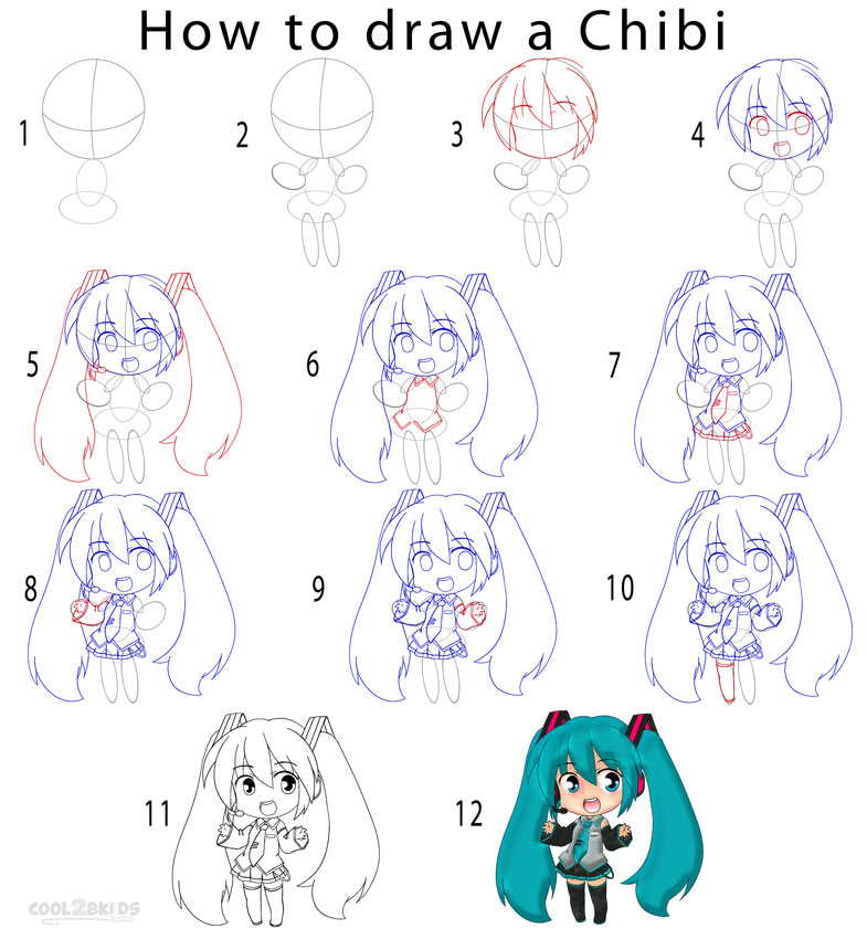 how to draw chibi body