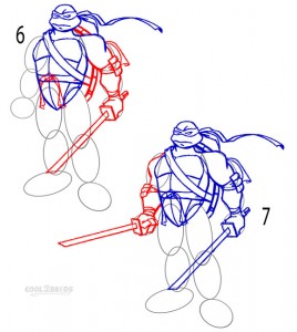 How to Draw a Ninja Turtle Step 3