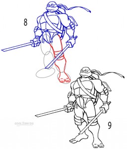 How to Draw a Ninja Turtle Step 4